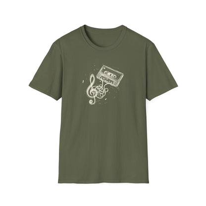 Drawn Music Note Cassette T-Shirt