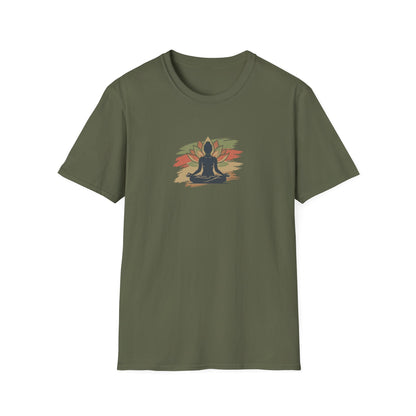 Earthy Brushstroke Lotus T-Shirt