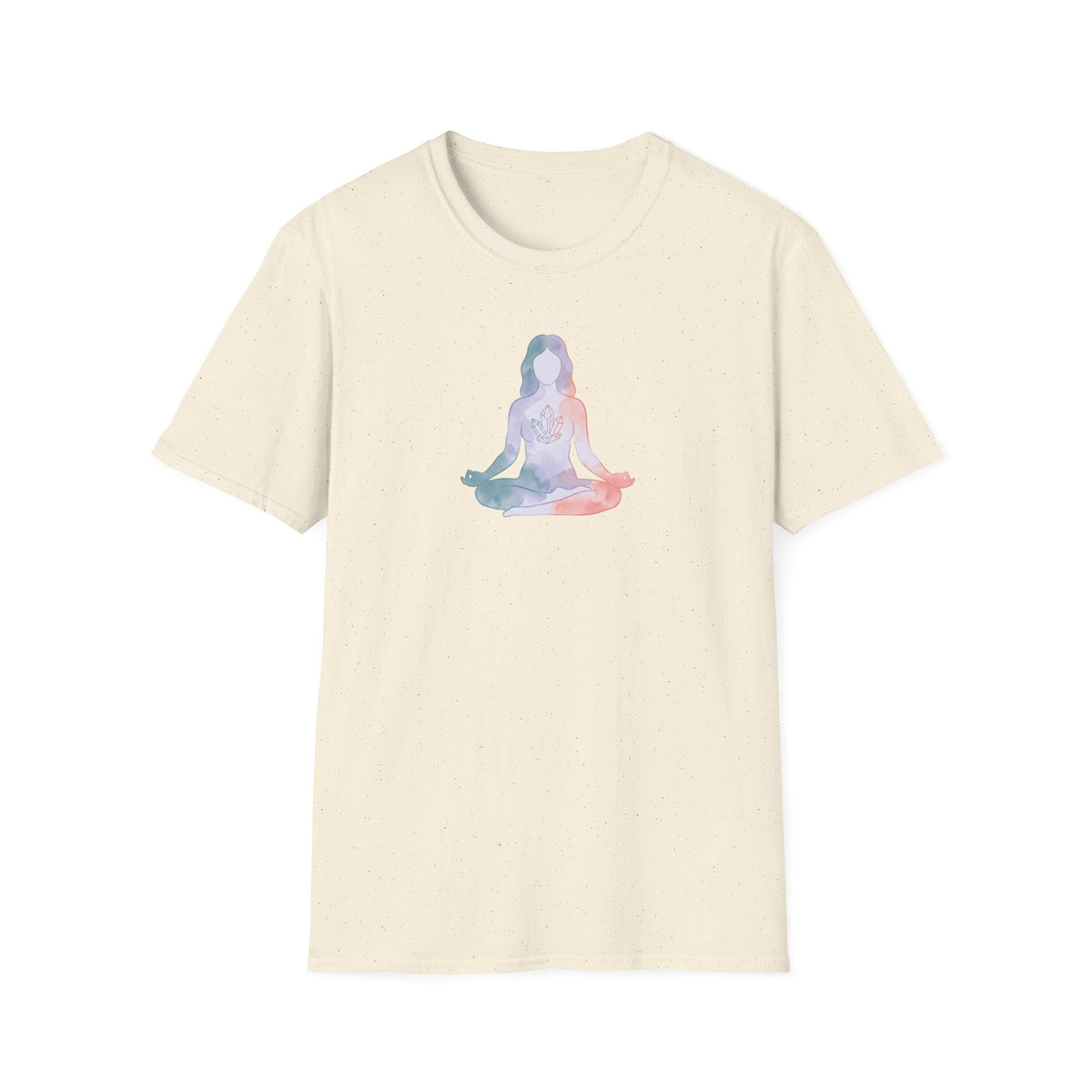 Watercolor Crystal Lotus Pose T-Shirt