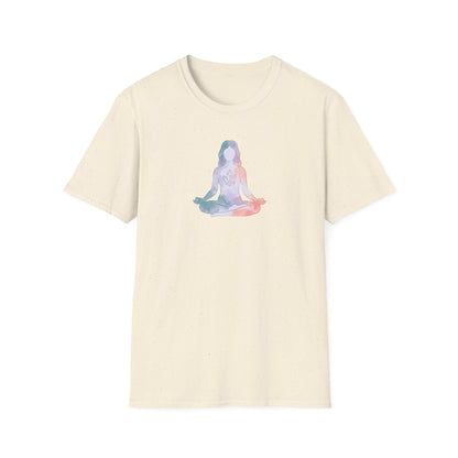Watercolor Crystal Lotus Pose T-Shirt