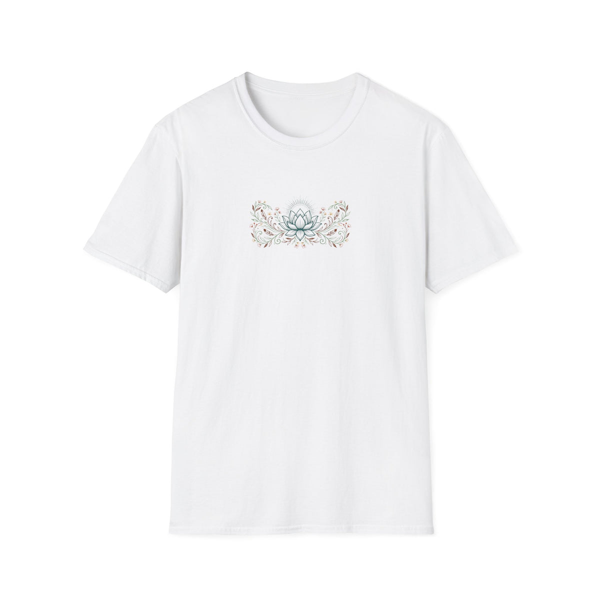 Sunburst Feather Lotus Flower T-Shirt
