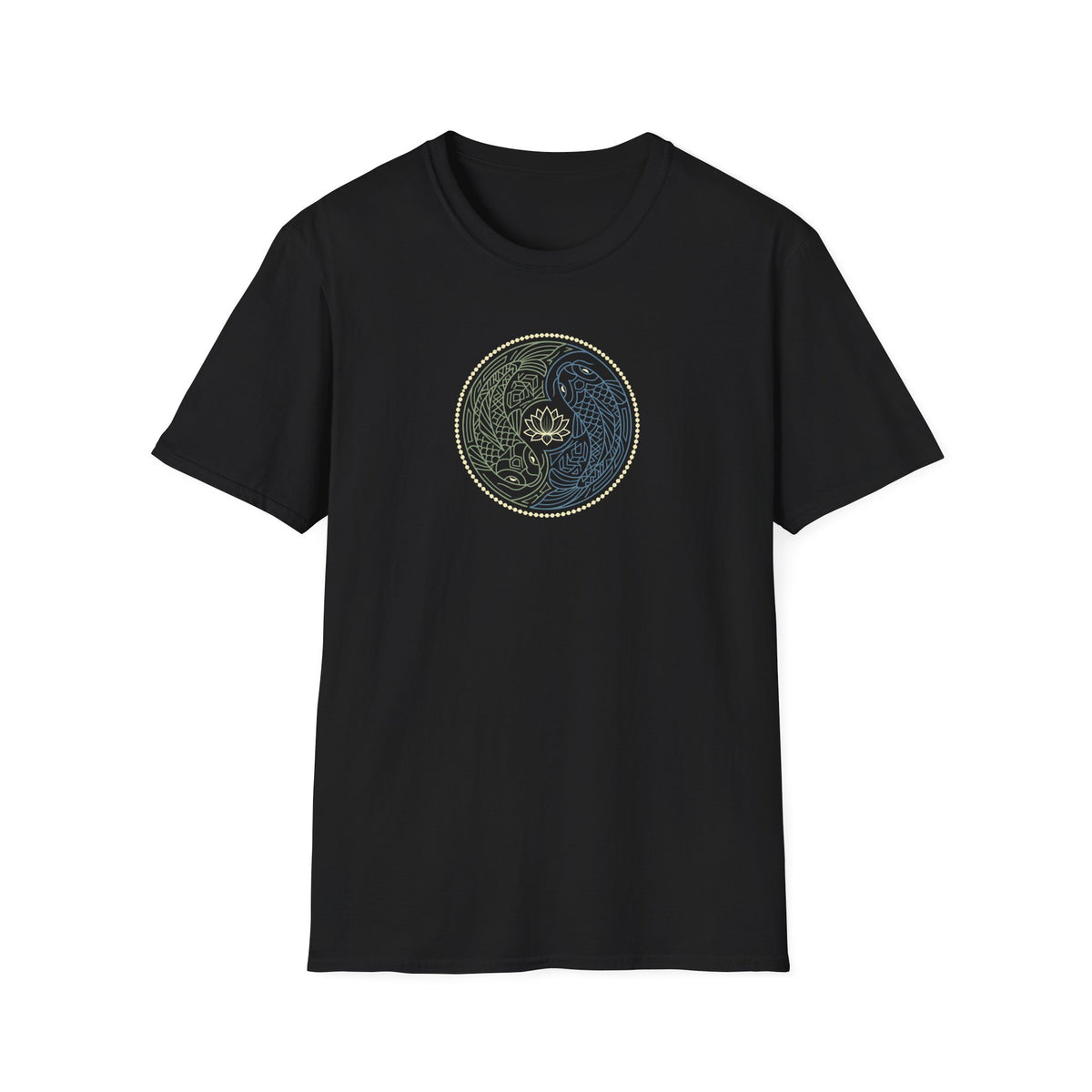 Line Art Koi Yin Yang T-Shirt