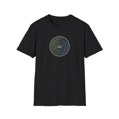 Line Art Koi Yin Yang T-Shirt