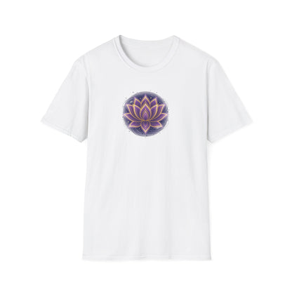 Cosmic Glowing Lotus Flower T-Shirt
