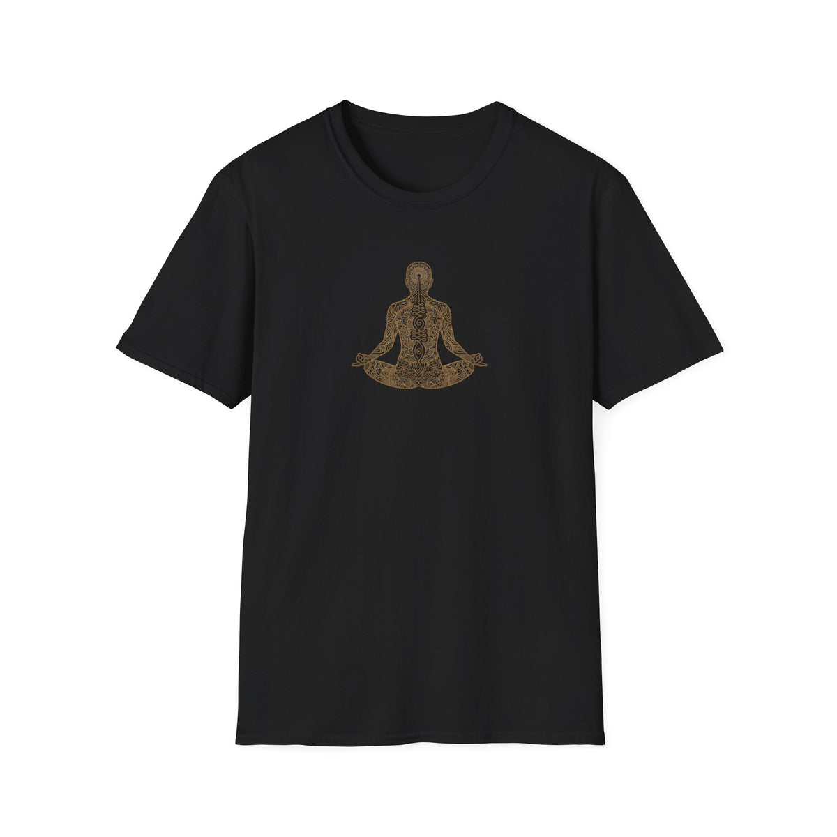Gold Spine Lotus Pose T-Shirt