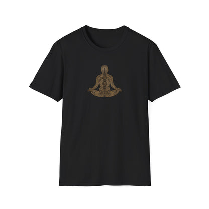 Gold Spine Lotus Pose T-Shirt