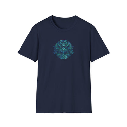 Watercolor Teal Lotus Flower T-Shirt