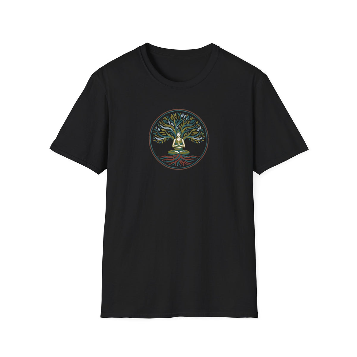 Calm Earthy Lotus Pose T-Shirt