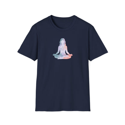 Watercolor Crystal Lotus Pose T-Shirt