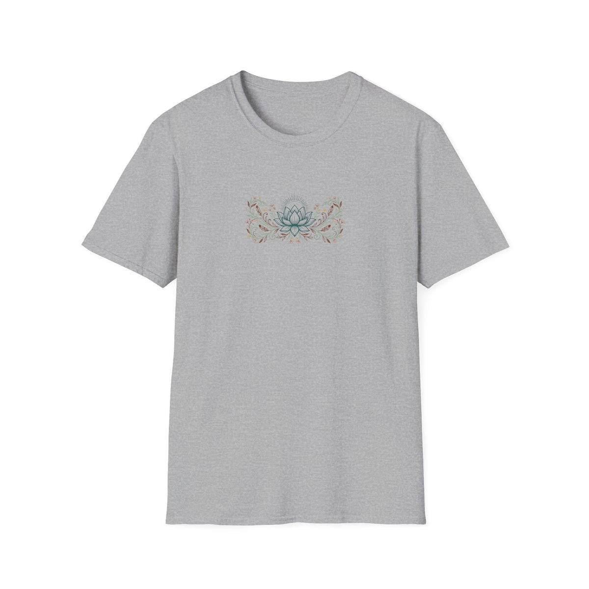 Sunburst Feather Lotus Flower T-Shirt