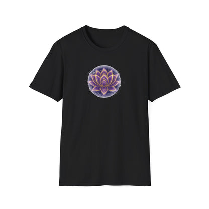 Cosmic Glowing Lotus Flower T-Shirt
