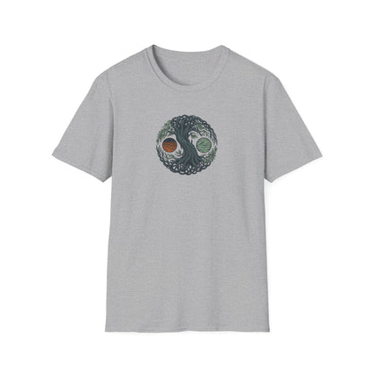 Earth and Water Tree Yin Yang T-Shirt