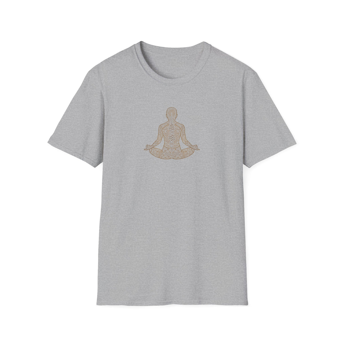 Gold Spine Lotus Pose T-Shirt