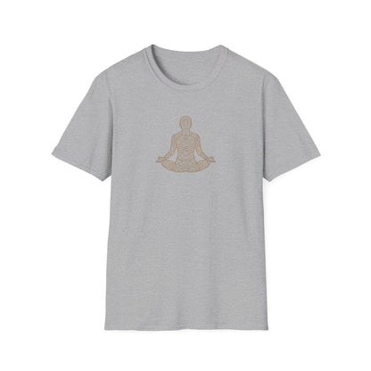 Gold Spine Lotus Pose T-Shirt