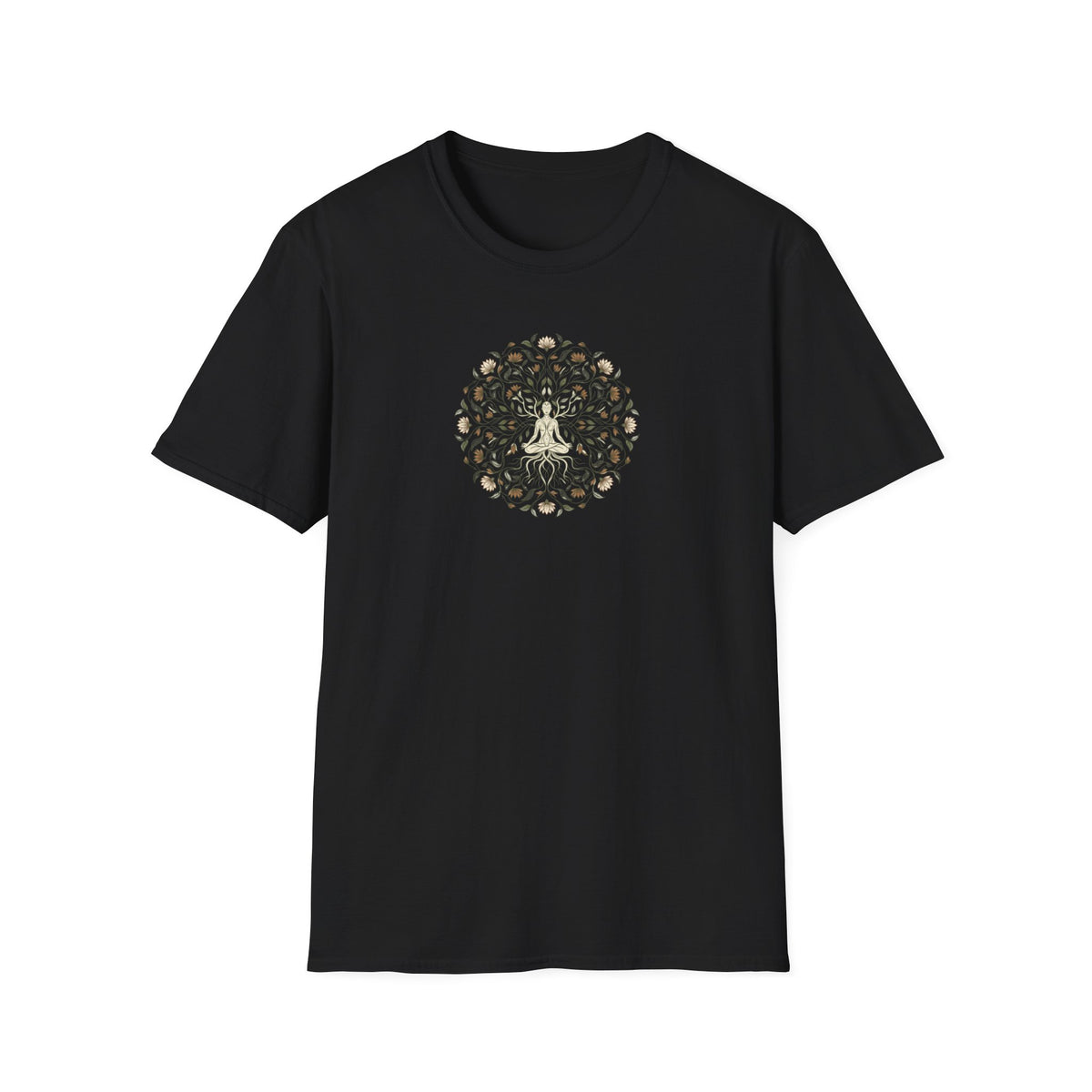 Flowers Lotus Pose Mandala T-Shirt