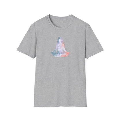 Watercolor Crystal Lotus Pose T-Shirt