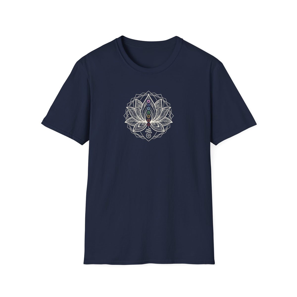 Line Art Chakra Lotus Flower T-Shirt