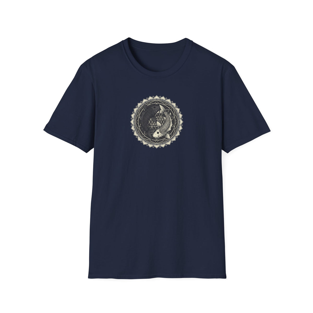 Sacred Geometry Koi Yin Yang T-Shirt