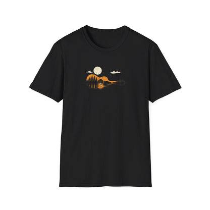 Trees & Full Moon Guitar T-Shirt