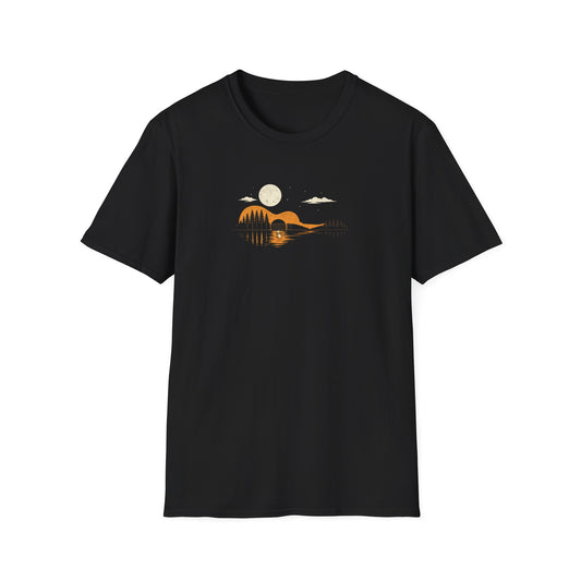 Trees & Full Moon Guitar T-Shirt