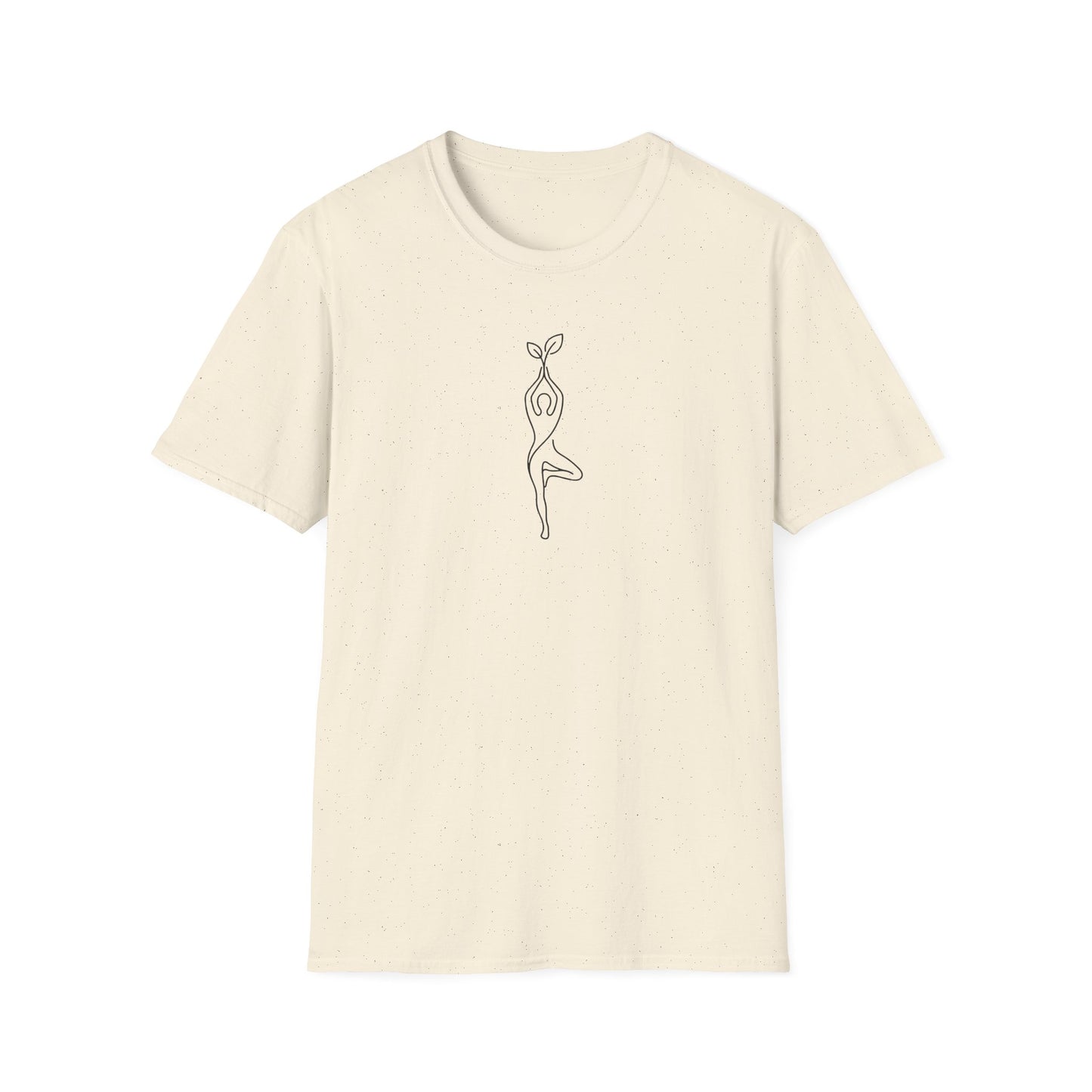 Line Art Leaf Yoga Pose T-Shirt