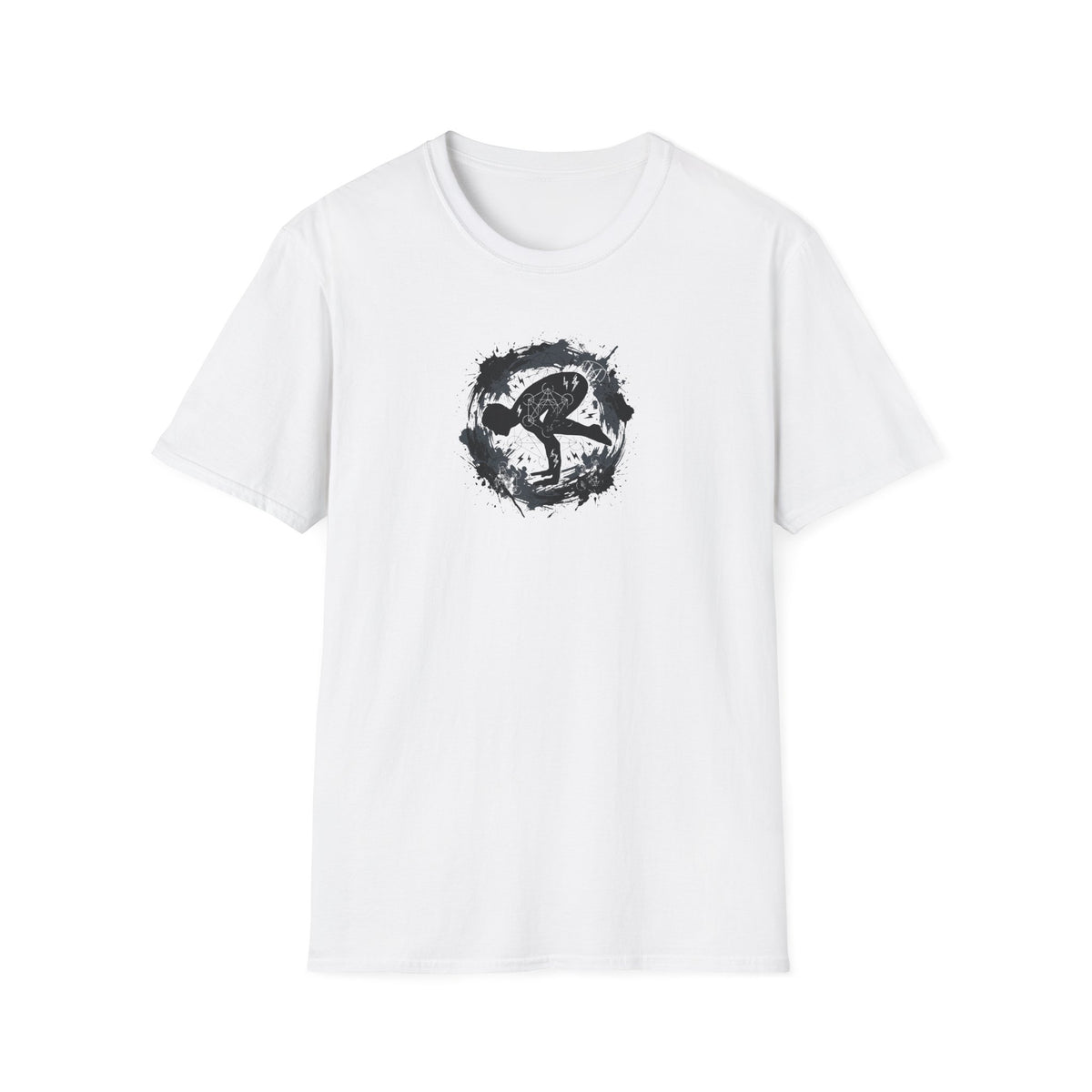 Electric Splatter Yoga Pose T-Shirt