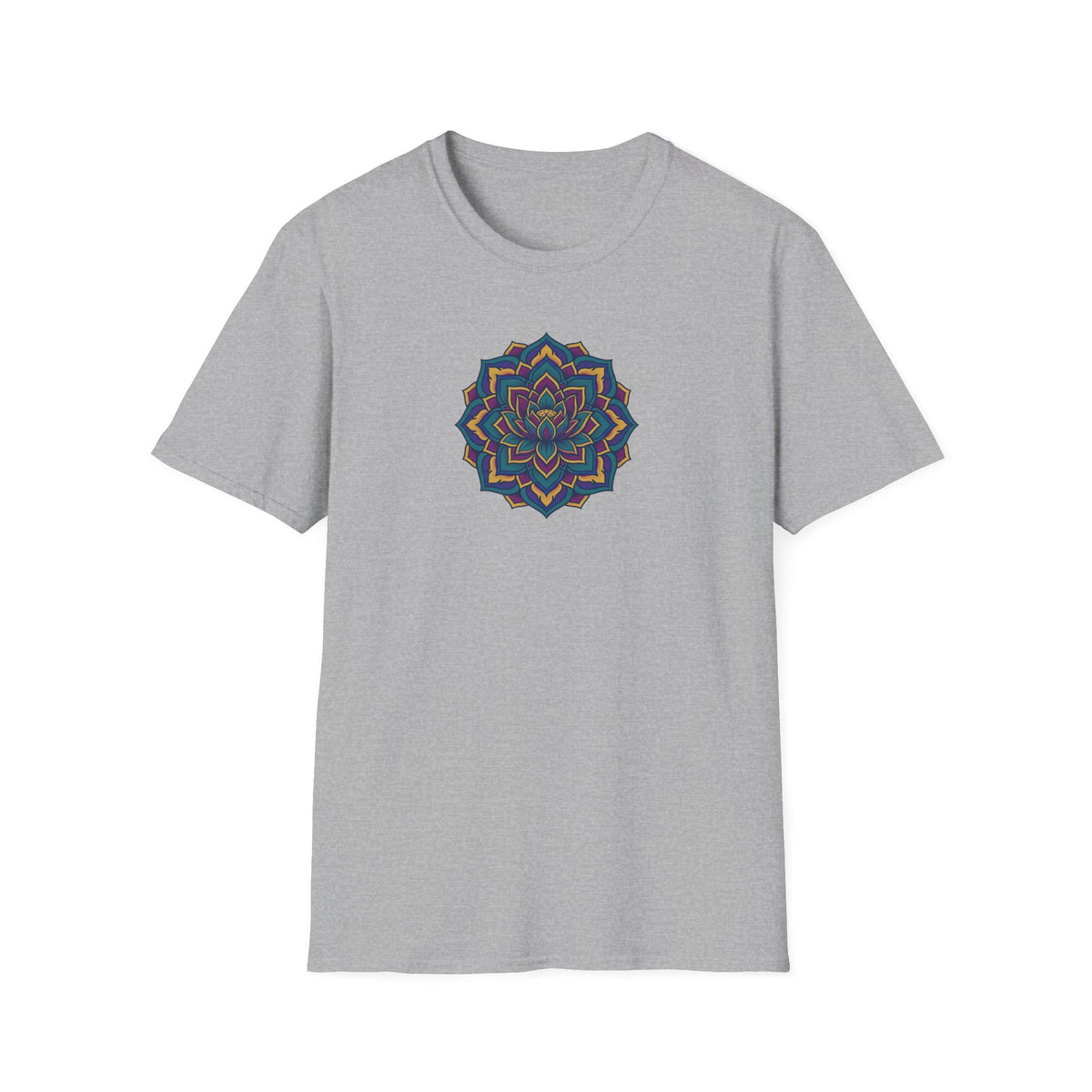 Deep Teal Floral Mandala T-Shirt