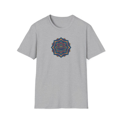 Deep Teal Floral Mandala T-Shirt