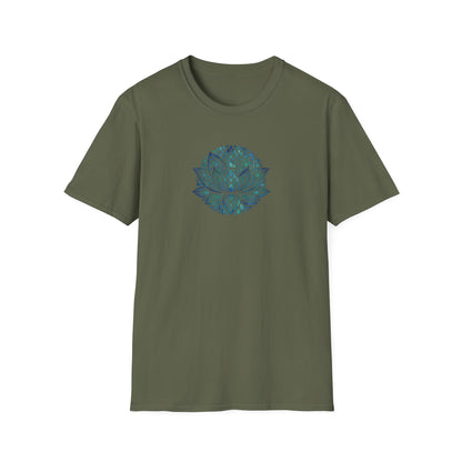 Watercolor Teal Lotus Flower T-Shirt