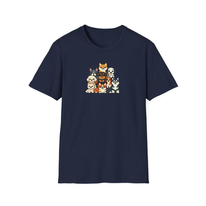 Cartoon Big Dog Group T-Shirt