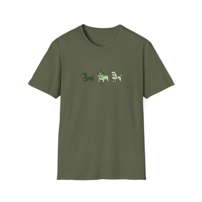 8-Bit Three Dogs T-Shirt