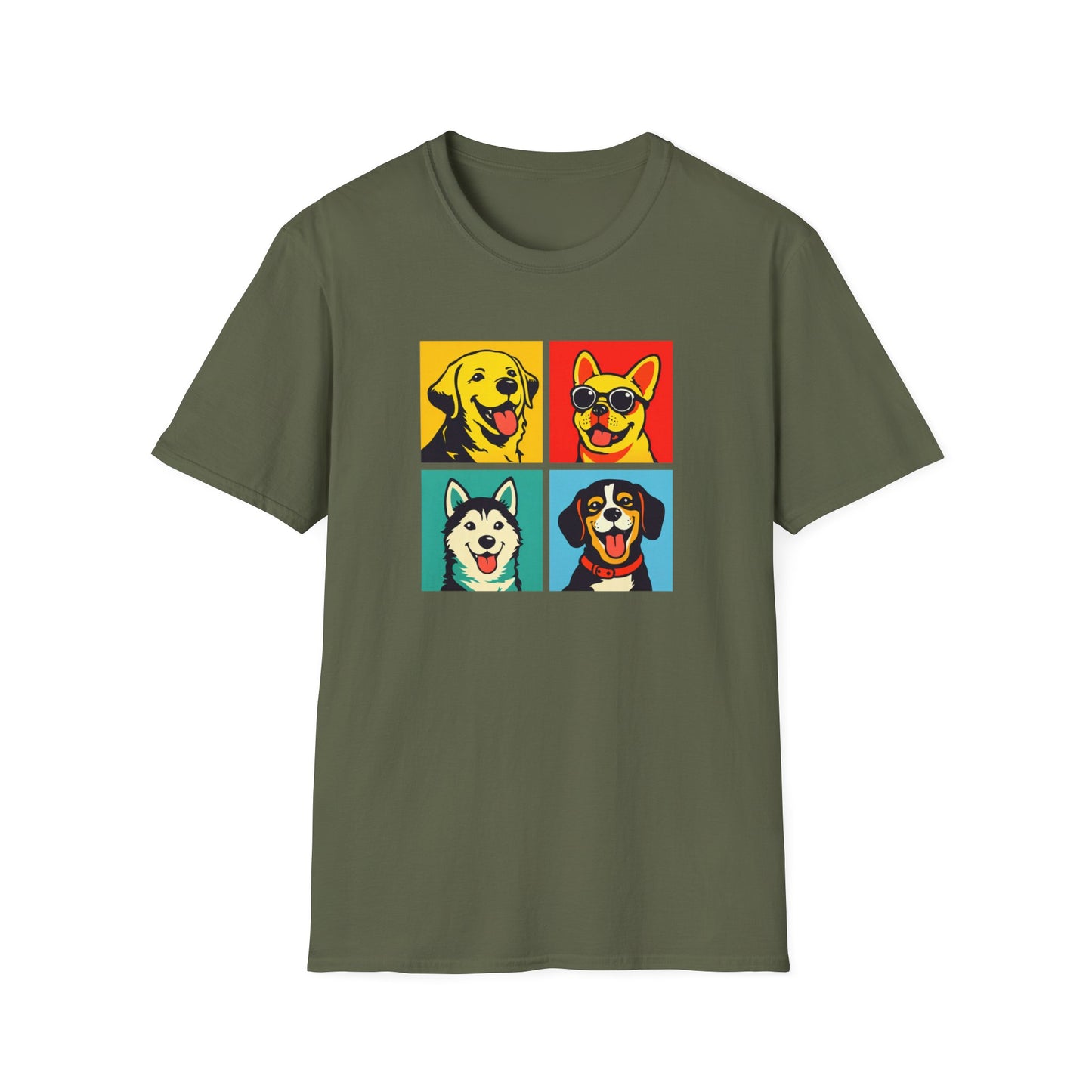 Four Dogs Mosaic T-Shirt