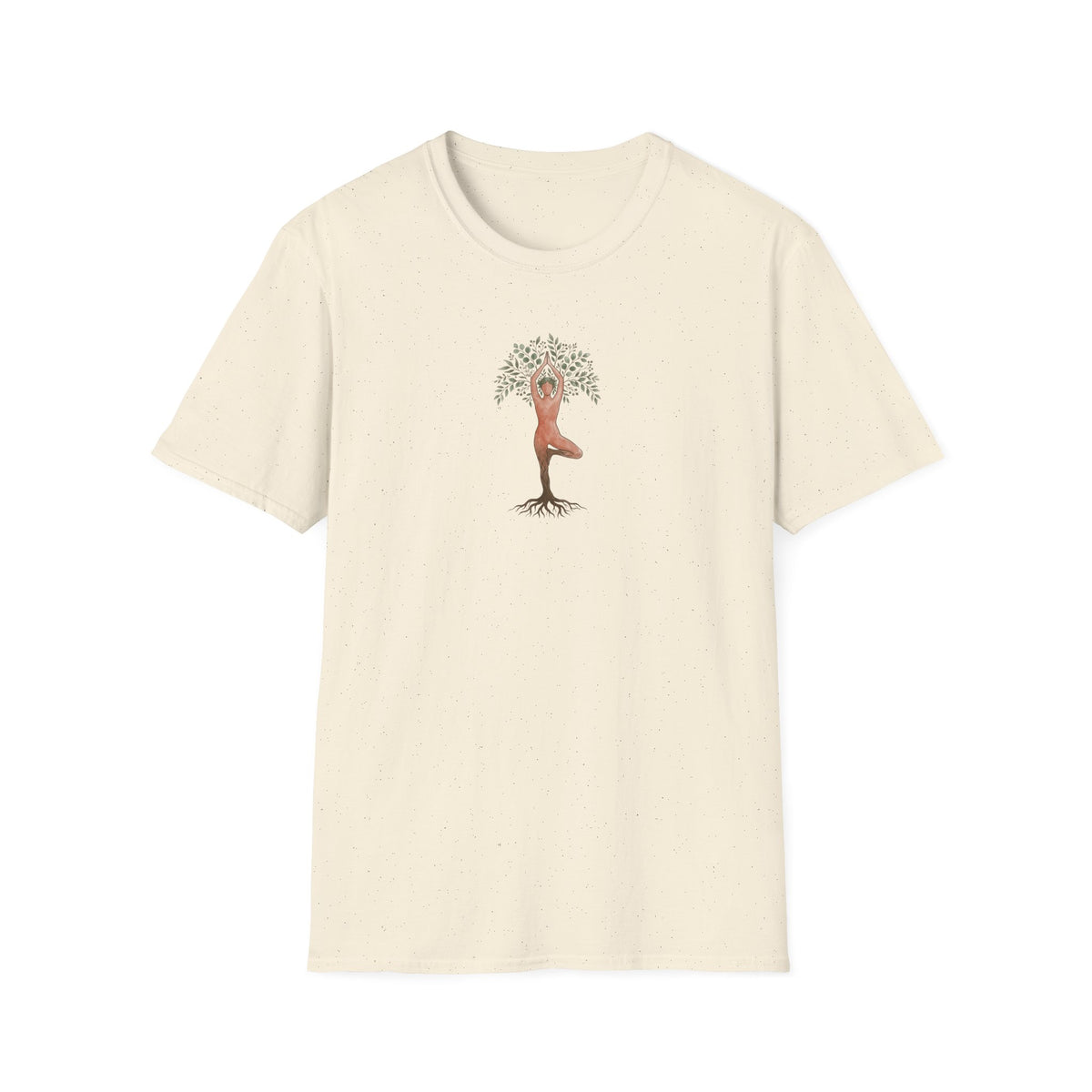 Watercolor Rooted Tree Pose T-Shirt