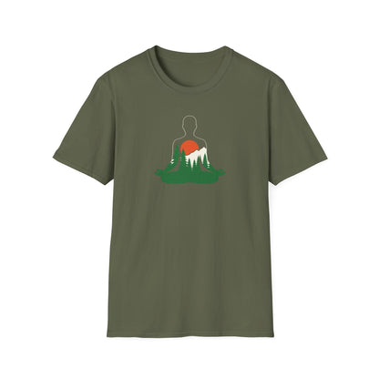 Forest and Mountains Lotus Pose T-Shirt