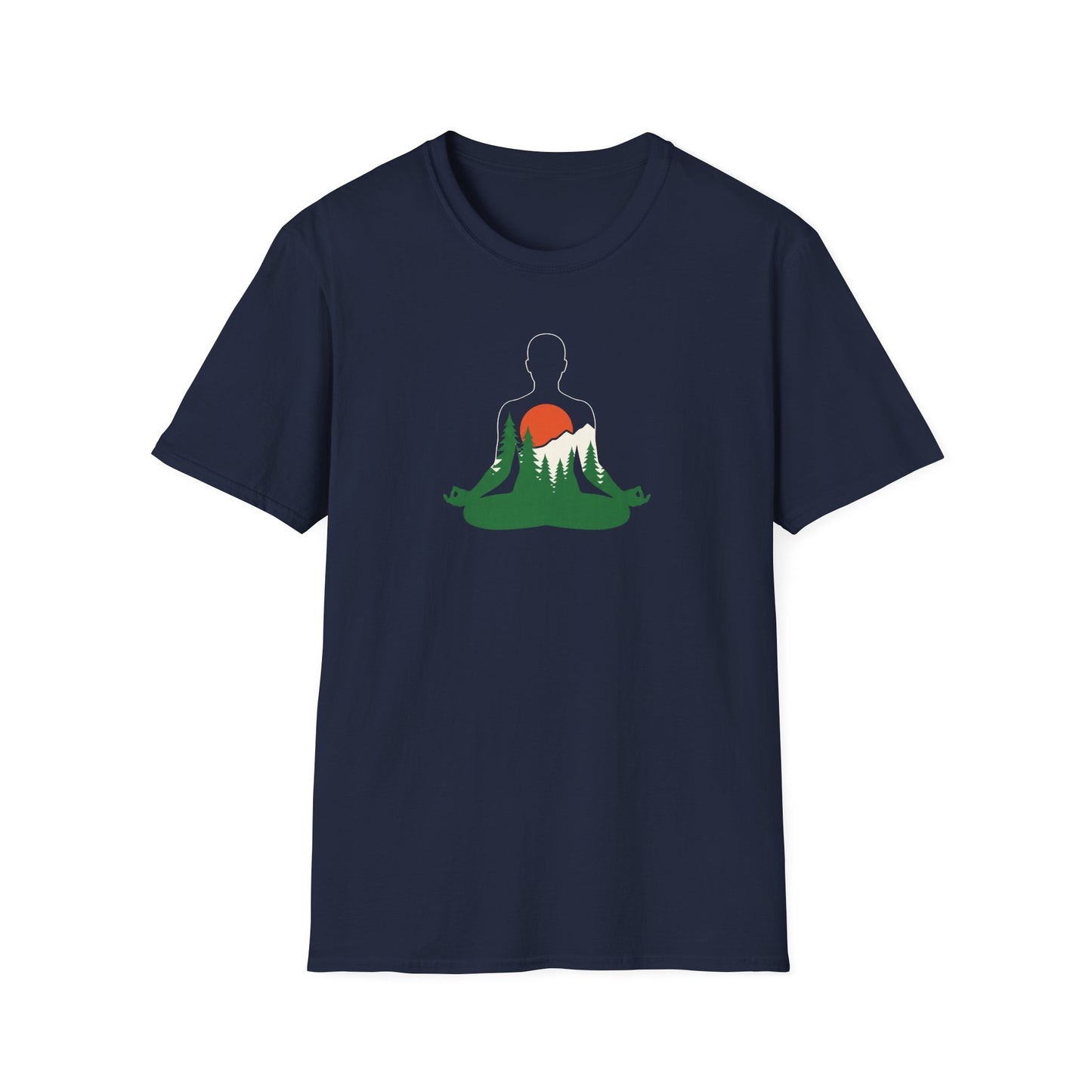 Forest and Mountains Lotus Pose T-Shirt