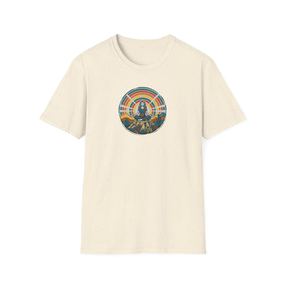 Retro Sunset Desert Yoga Pose T-Shirt