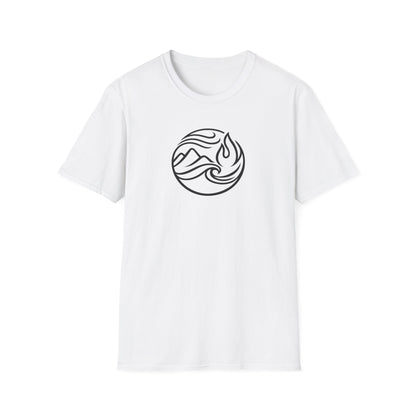 Line Art Four Elements Circle T-Shirt