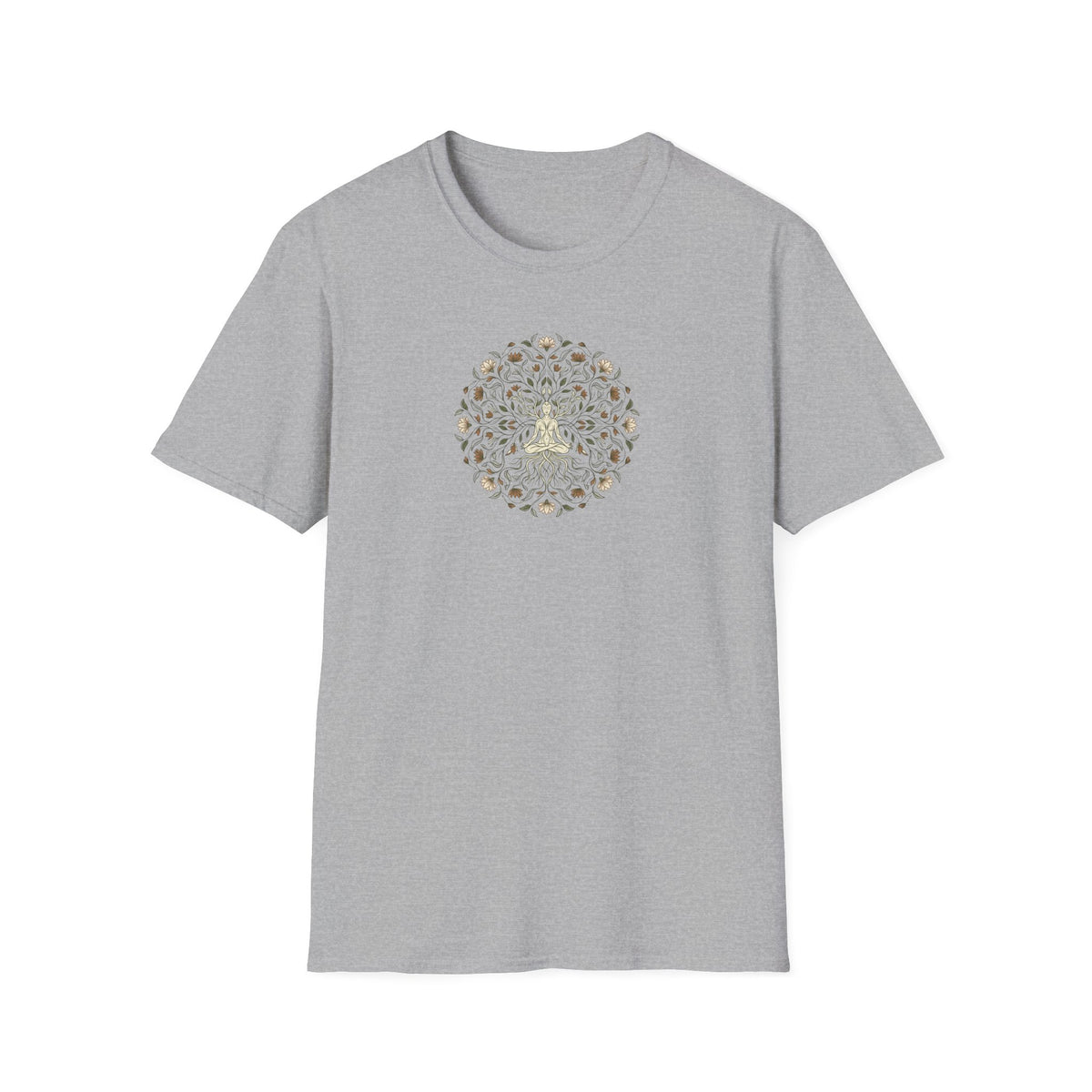 Flowers Lotus Pose Mandala T-Shirt