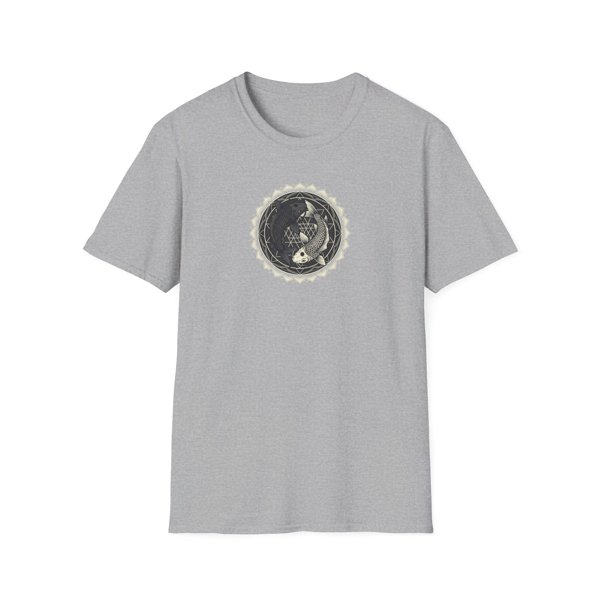 Sacred Geometry Koi Yin Yang T-Shirt