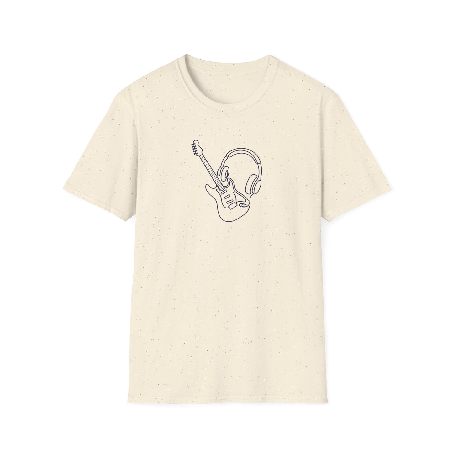 Line Art Guitar & Headphones T-Shirt