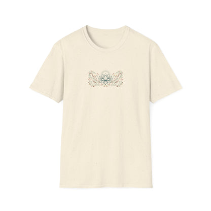 Sunburst Feather Lotus Flower T-Shirt