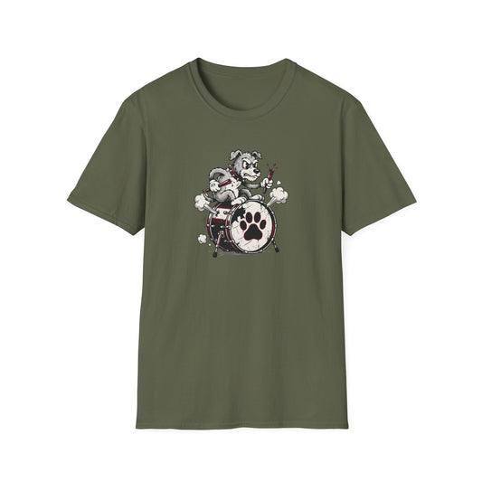 Angry Drummer Dog T-Shirt