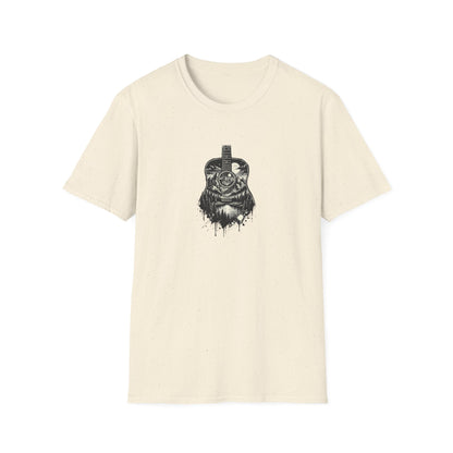 Black and White Mountain Guitar T-Shirt