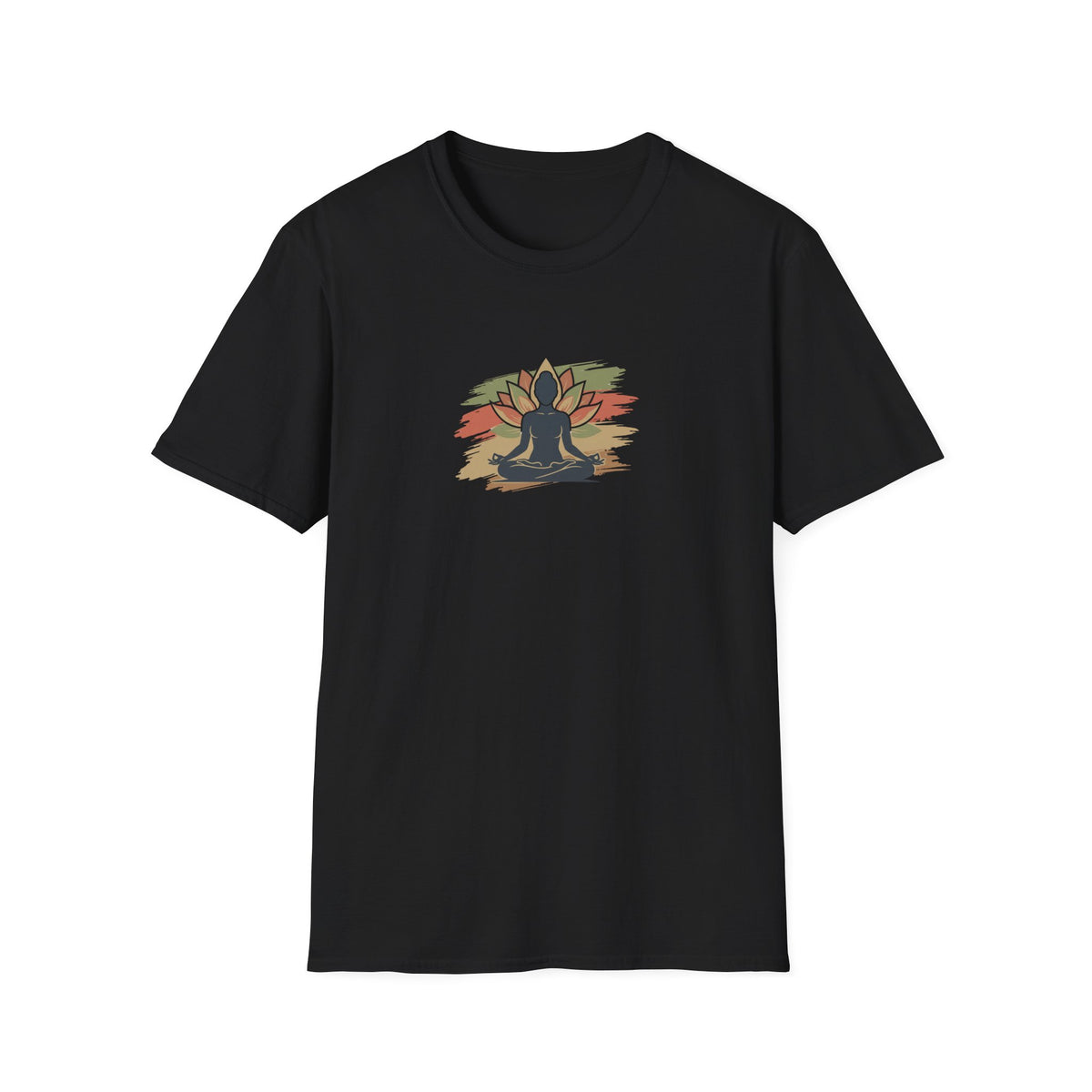 Earthy Brushstroke Lotus T-Shirt