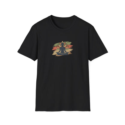 Earthy Brushstroke Lotus T-Shirt