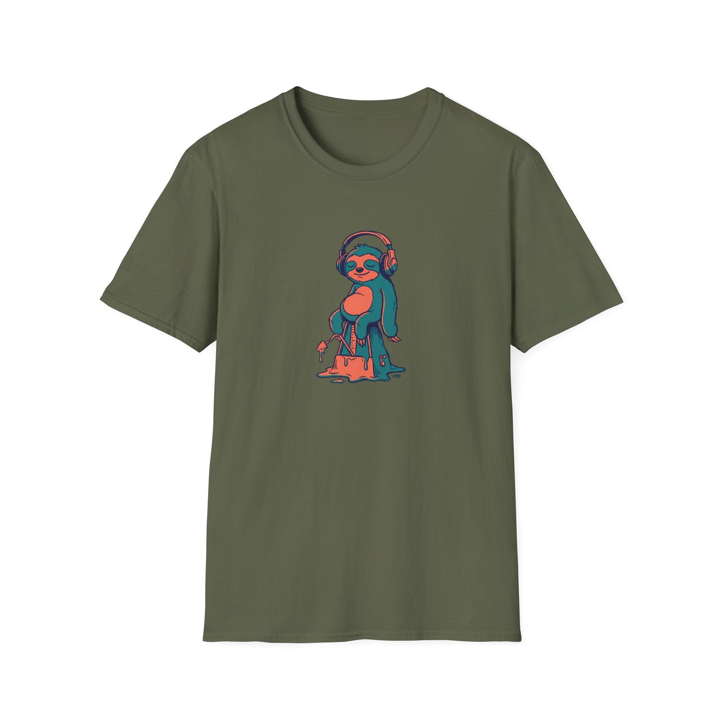 Chill Sloth Headphones T-Shirt