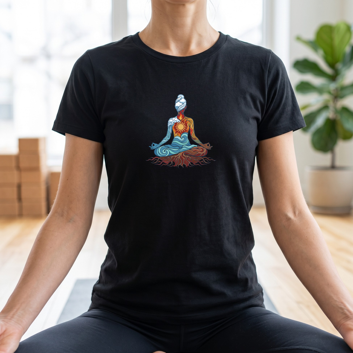 Inner Four Elements Lotus Pose T-Shirt