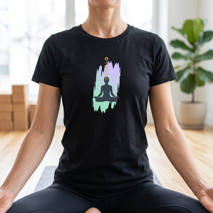 Paint Lotus Pose Chakras T-Shirt