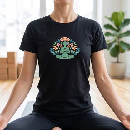 Floral Lotus Pose T-Shirt