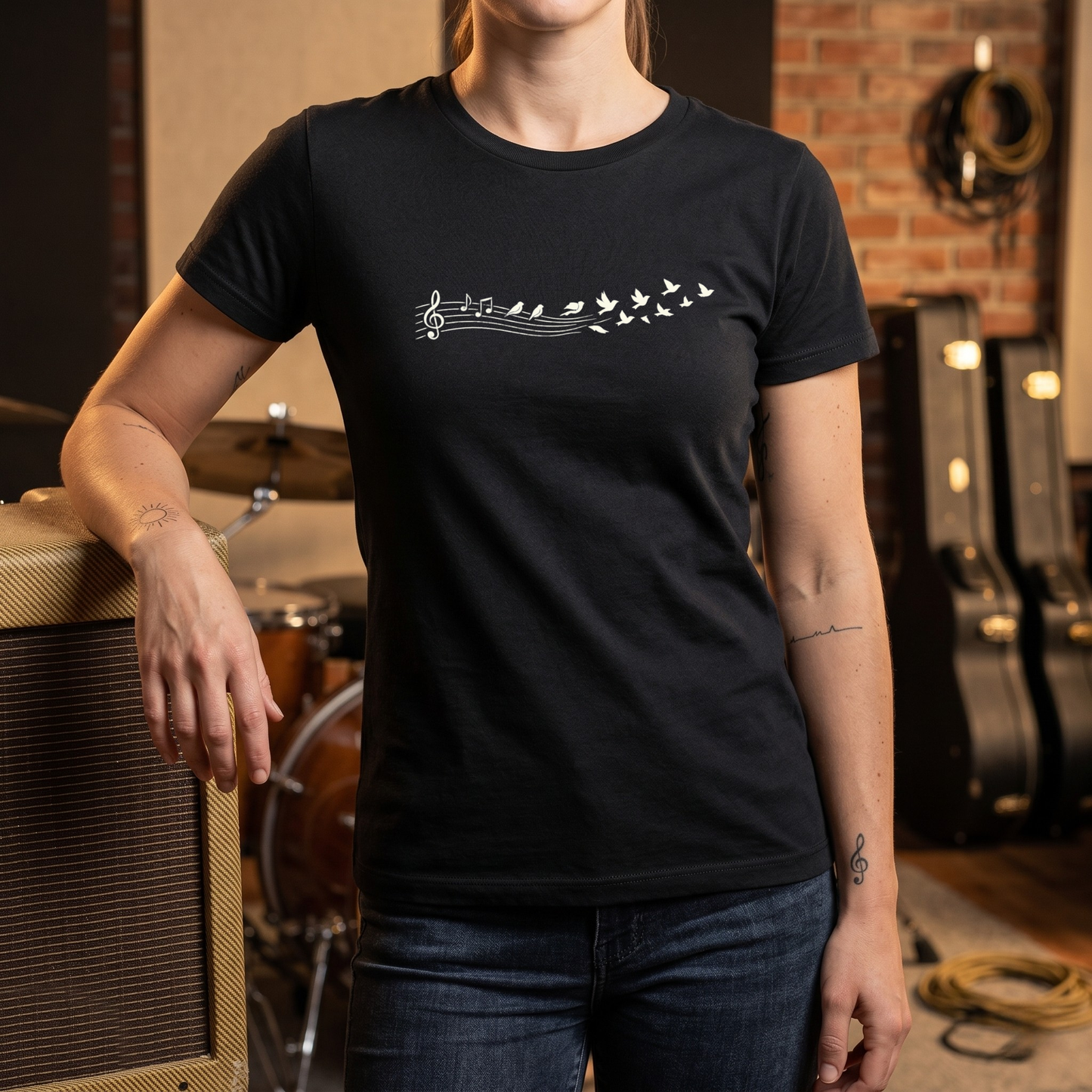 Birds & Music Notes T-Shirt